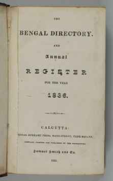 The Bengal Directory. And annual register for the year 1836.